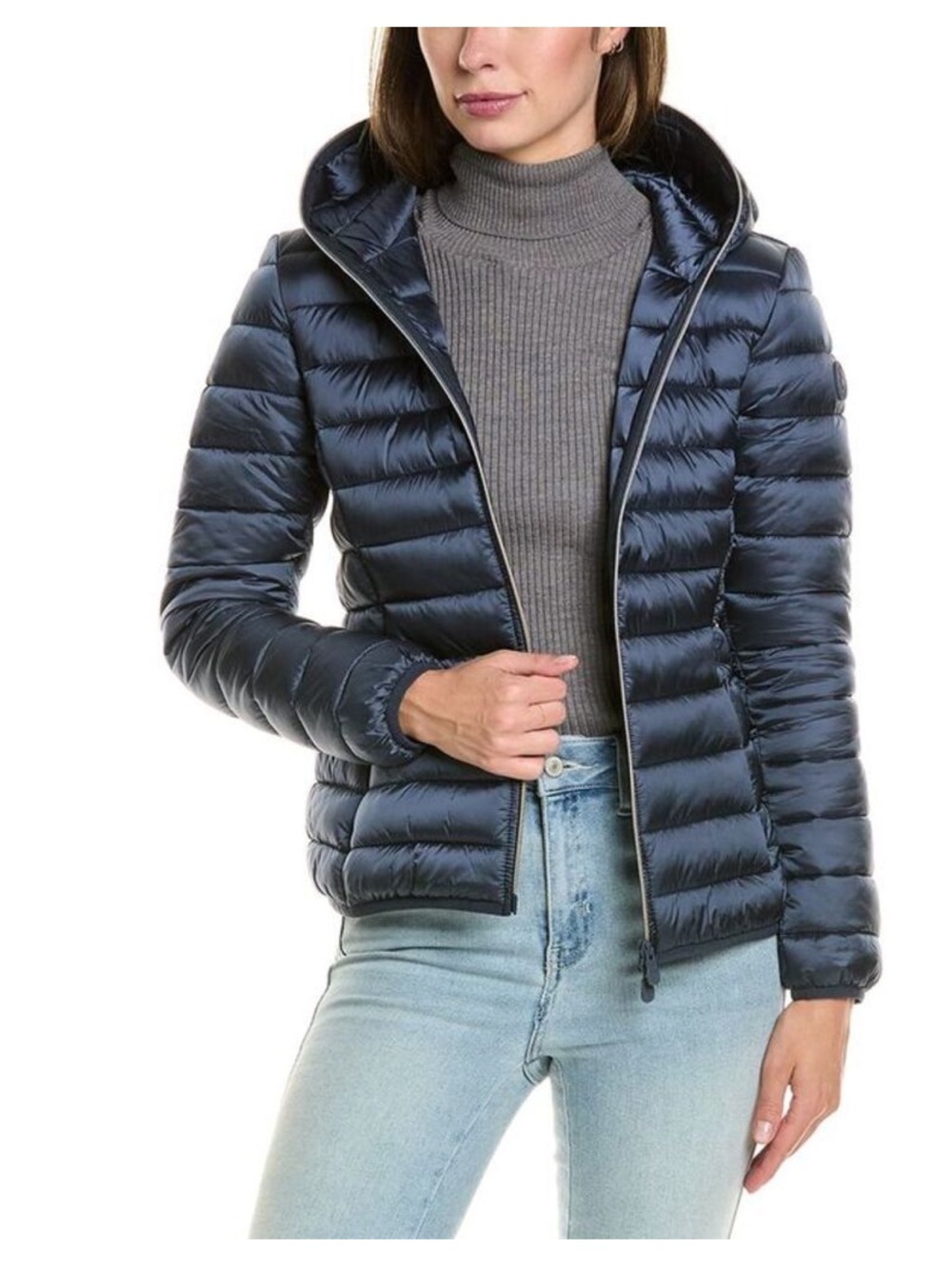 SAVE THE DUCK Ollie Navy Hooded Lightweight Puffer Jacket
